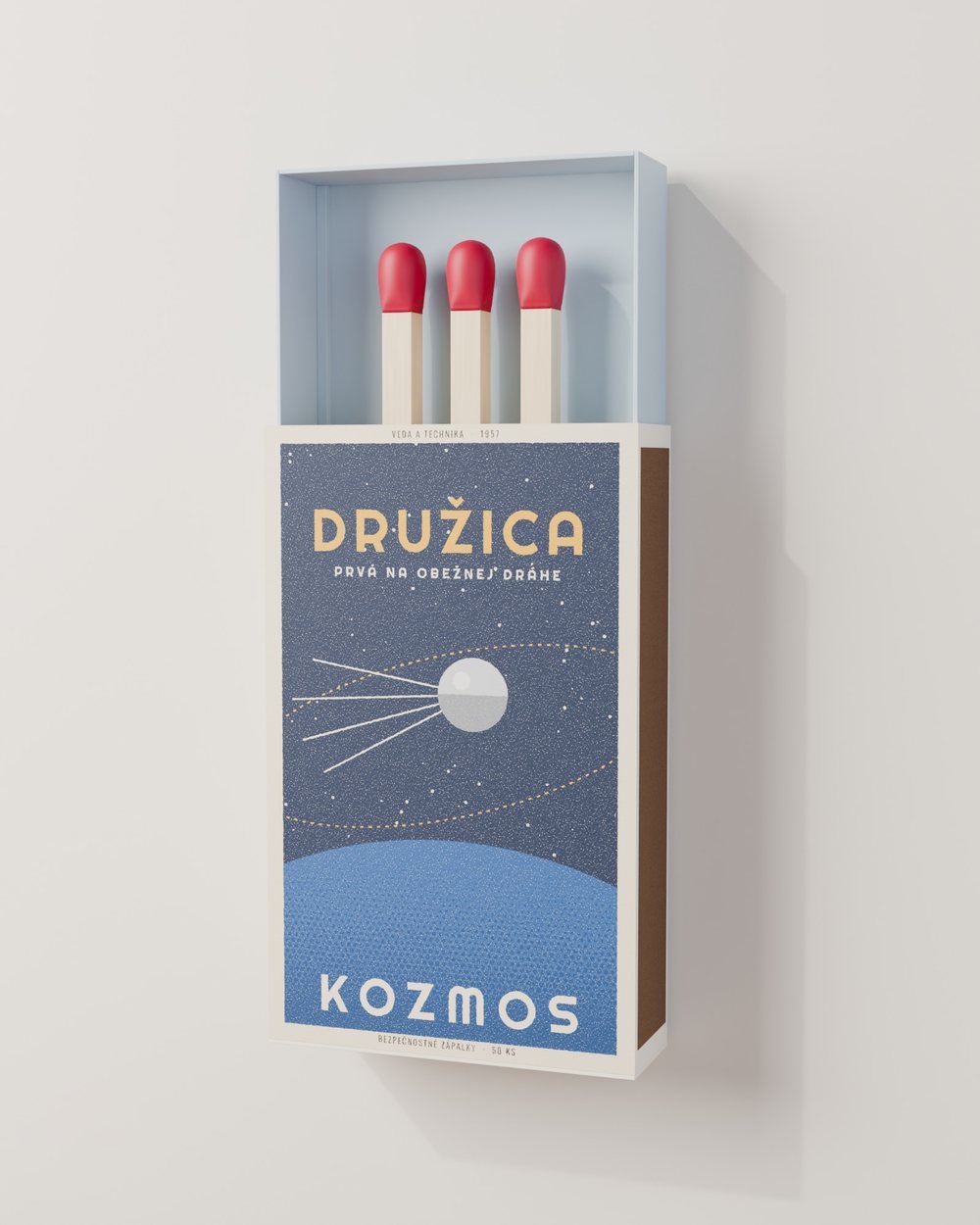 Škatuľka Družica na stene