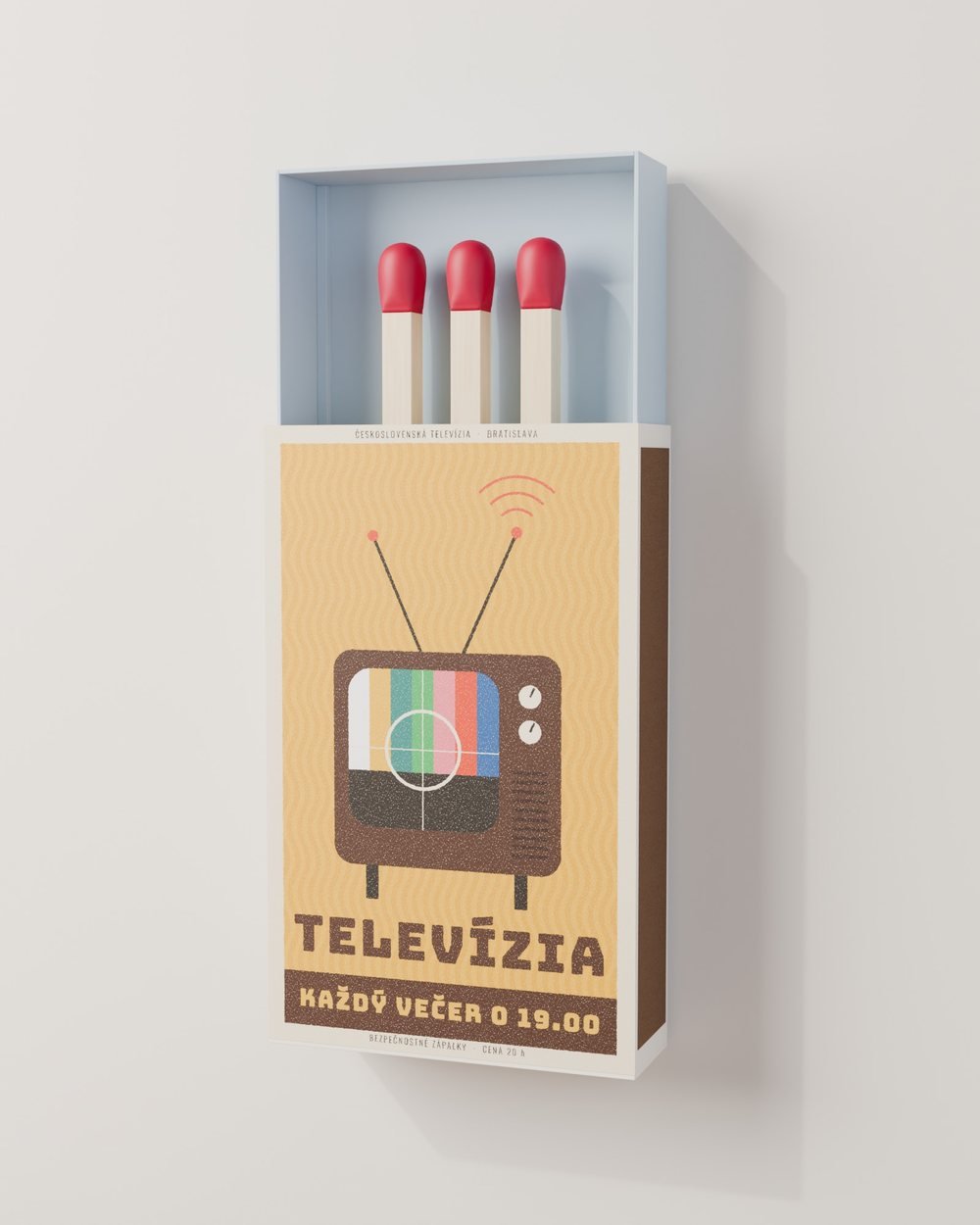 Škatuľka Televízia na stene